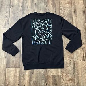 Retrofit Peace Love Unity Sweatshirt Size M Black